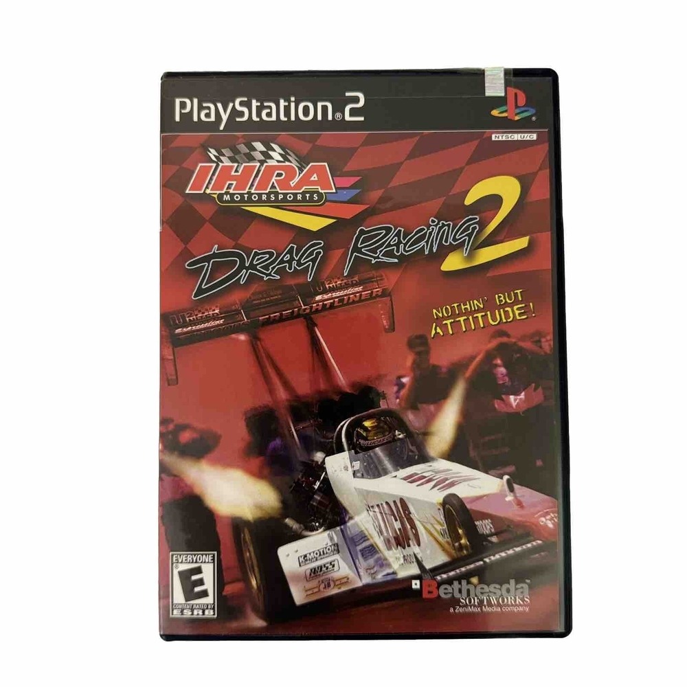 Bethesda IHRA Drag Racing 2 Video Game PS2 Black Case CIB Racing Simulation